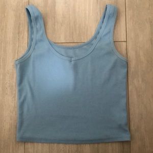 BABY BLUE cropped tank top